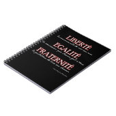 Notizbuch: Liberté, Egalité, Fraternité Notizblock (Linke Seite)