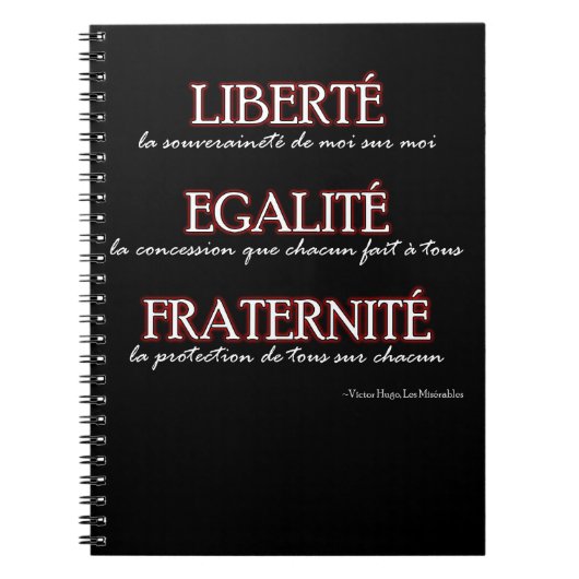 Notizbuch: Liberté, Egalité, Fraternité Notizblock (Vorderseite)