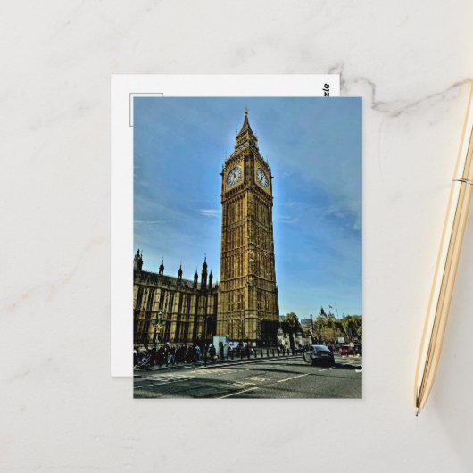 Notizbuch London Postkarte (Vorderseite/Rückseite Beispiel)