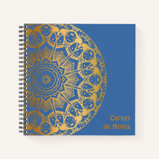 Notizbuch Mandala Farbe Gold und Leder