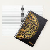Notizbuch Mandala Farbe Gold und Leder (Innen)