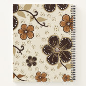 Notizbuch mit abstraktem Blumenmuster Modern Bloom (Rückseite)