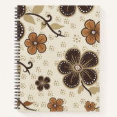 Notizbuch mit abstraktem Blumenmuster Modern Bloom (Vorderseite)
