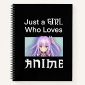 Notizbuch mit Anime-Mädchen (Vorderseite)