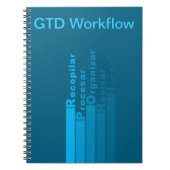 Notizbuch mit Arbeitsflusse GTD Notizblock (Vorderseite)