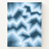 Notizbuch mit blauem geometrischen Design (Rückseite)