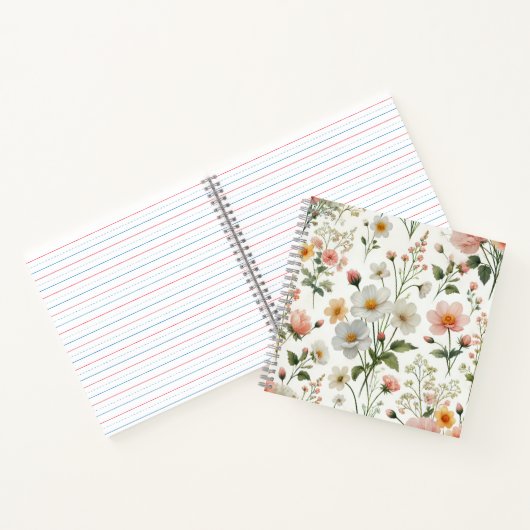 Notizbuch mit Blume (Innenseite)