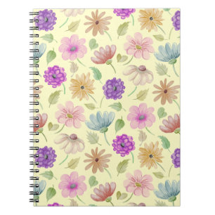 Notizbuch mit Blumen Notizblock