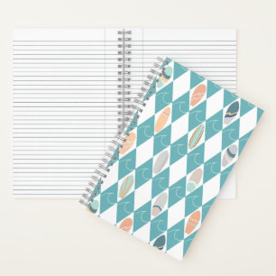 Notizbuch mit Boho-Strand- und Surfbrett-Design