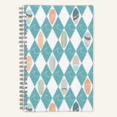 Notizbuch mit Boho-Strand- und Surfbrett-Design (Vorderseite)