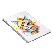 Notizbuch mit Eiscreme und Katze Notizblock (Rechte Seite)