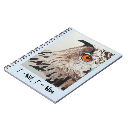 Notizbuch mit Eulenabdeckung Notizblock (Linke Seite)