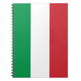 Notizbuch mit Flagge von Italien Notizblock