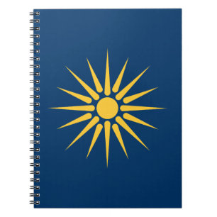 Notizbuch mit Flagge von Makedonien, Griechenland Notizblock