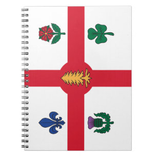 Notizbuch mit Flagge von Montreal, Kanada Notizblock
