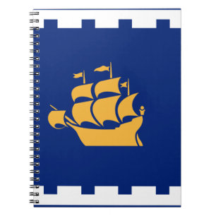 Notizbuch mit Flagge von Quebec City Notizblock