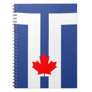 Notizbuch mit Flagge von Toronto, Ontario, Kanada Notizblock