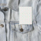 Notizbuch mit gemustertem weißem Umschlag Button (Insitu)