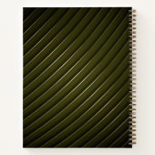 Notizbuch mit goldenem Blumen-Ornamentrahmen (Rückseite)