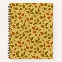 Notizbuch mit Herbstblättern