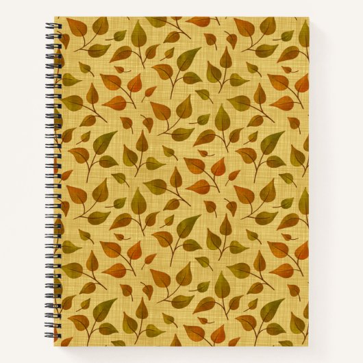 Notizbuch mit Herbstblättern (Vorderseite)