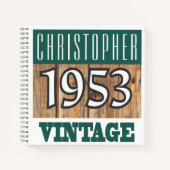 Notizbuch mit Jahr 1953 Vintage Name (Vorderseite)