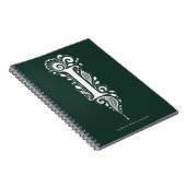 Notizbuch mit Linolschnitt-Botanik-Monogramm Buchs Notizblock (Rechte Seite)