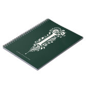 Notizbuch mit Linolschnitt-Botanik-Monogramm Buchs Notizblock (Linke Seite)