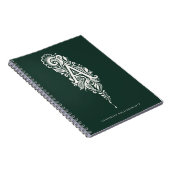 Notizbuch mit Linolschnitt-Botanik-Monogramm Buchs Notizblock (Rechte Seite)