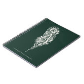 Notizbuch mit Linolschnitt-Botanik-Monogramm Buchs Notizblock (Linke Seite)