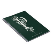 Notizbuch mit Linolschnitt-Botanik-Monogramm Buchs Notizblock (Rechte Seite)
