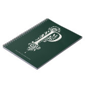 Notizbuch mit Linolschnitt-Botanik-Monogramm Buchs Notizblock (Linke Seite)