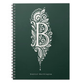 Notizbuch mit Linolschnitt-Monogramm 'Buchstabe B' Notizblock (Vorderseite)