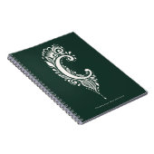 Notizbuch mit Linolschnitt-Monogramm Buchstabe C B Notizblock (Rechte Seite)