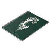 Notizbuch mit Linolschnitt-Monogramm Buchstabe C B Notizblock (Linke Seite)
