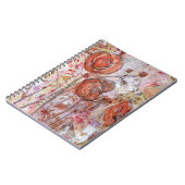 Notizbuch mit Mixed-Media-Blumenkunst. Notizblock (Linke Seite)