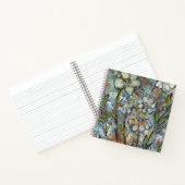 Notizbuch mit Mixed-Media-Blumenkunstwerk (Innenseite)