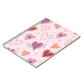 Notizbuch mit rosa Herzen Muster Journal Notizblock (Linke Seite)