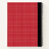 Notizbuch mit rotem Cover Graph-Papier-Spiralstruk (Rückseite)