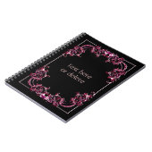 Notizbuch mit schöner Blumenverschönerung Notizblock (Linke Seite)