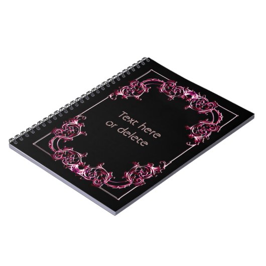 Notizbuch mit schöner Blumenverschönerung Notizblock (Linke Seite)