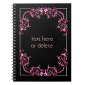 Notizbuch mit schöner Blumenverschönerung Notizblock (Vorderseite)