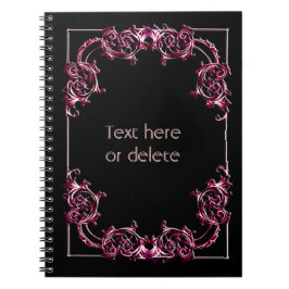 Notizbuch mit schöner Blumenverschönerung Notizblock