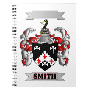Notizbuch mit Smith Nachname und Schild Notizblock