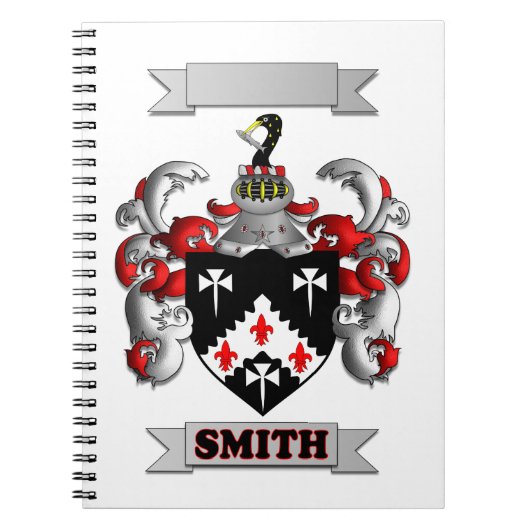 Notizbuch mit Smith Nachname und Schild Notizblock (Vorderseite)