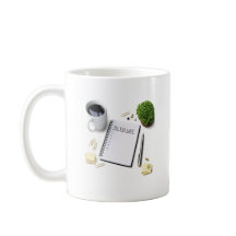 Notizbuch mit To-Do-Liste Kaffee Schreibtisch Orga