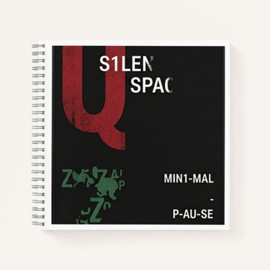 Notizbuch mit typografischem Design (Vorderseite)