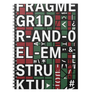 Notizbuch mit typografischem Design Notizblock
