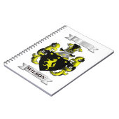 Notizbuch mit Wilson Nachname und Schild Notizblock (Linke Seite)