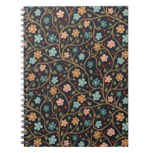 Notizbuch mit Zweigen und Blumen Notizblock